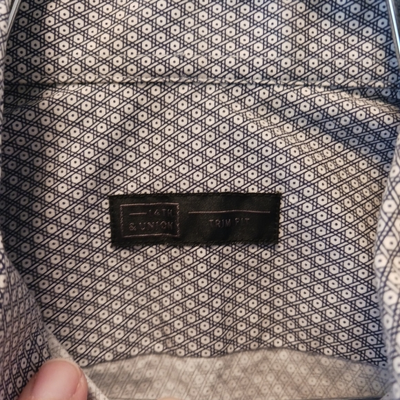 14TH & UNION Mens Trim Fit Size Small Long Sleeve Button-Up Shirt - Picture 7 of 8